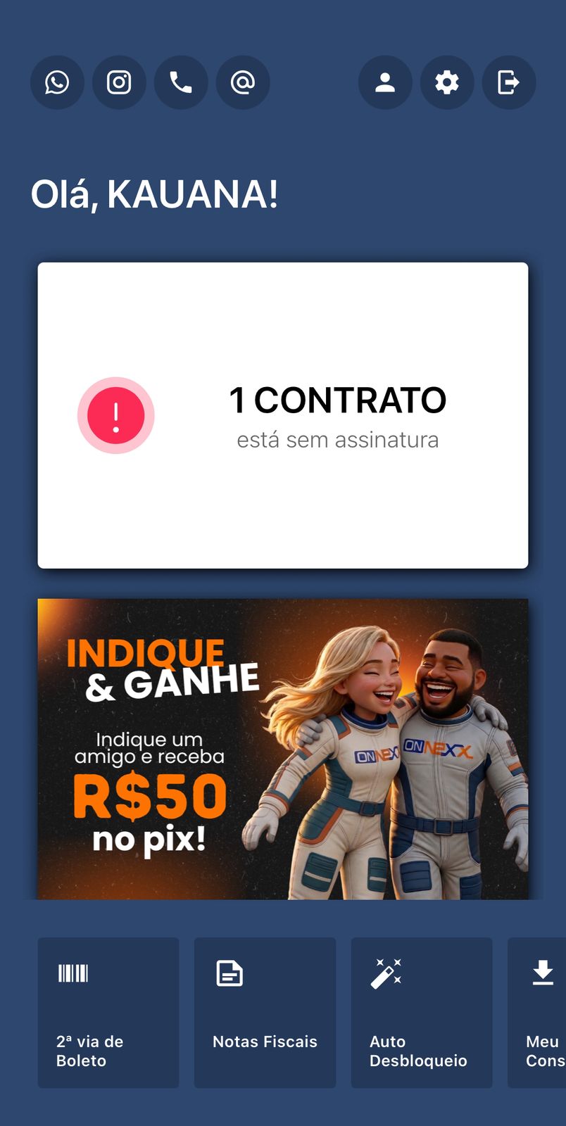 App do cliente OnNexx